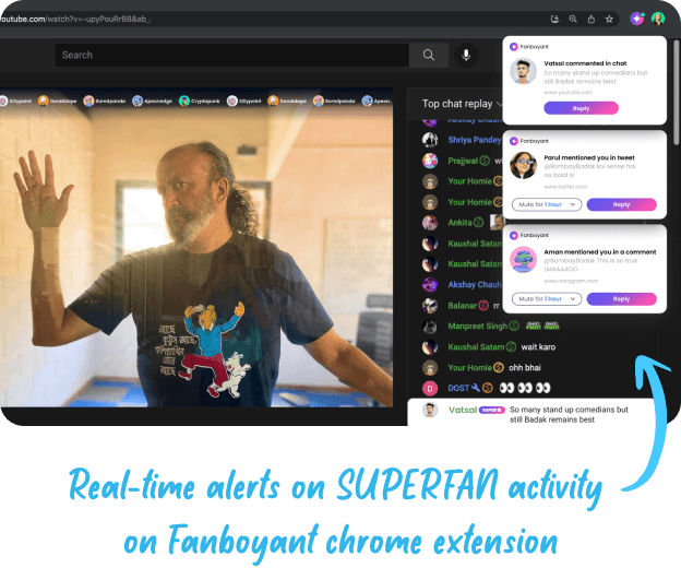realtime alerts on fanstan chrome extension